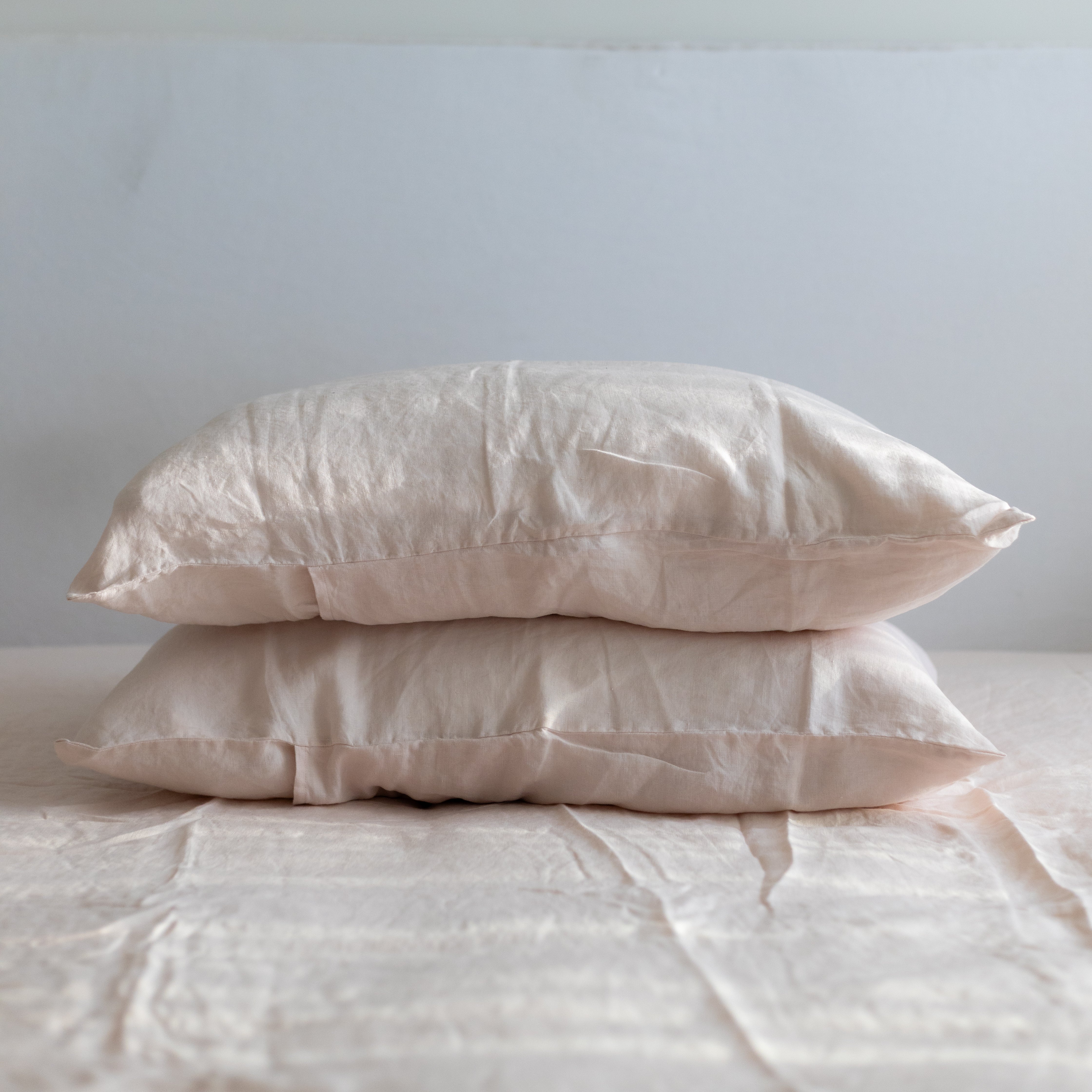 French Linen Pillowcase Pair in Marshmallow