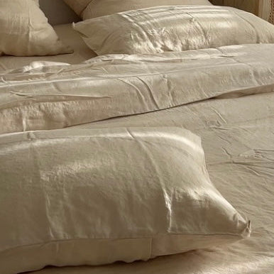 French Linen Duvet Cover French Vanilla