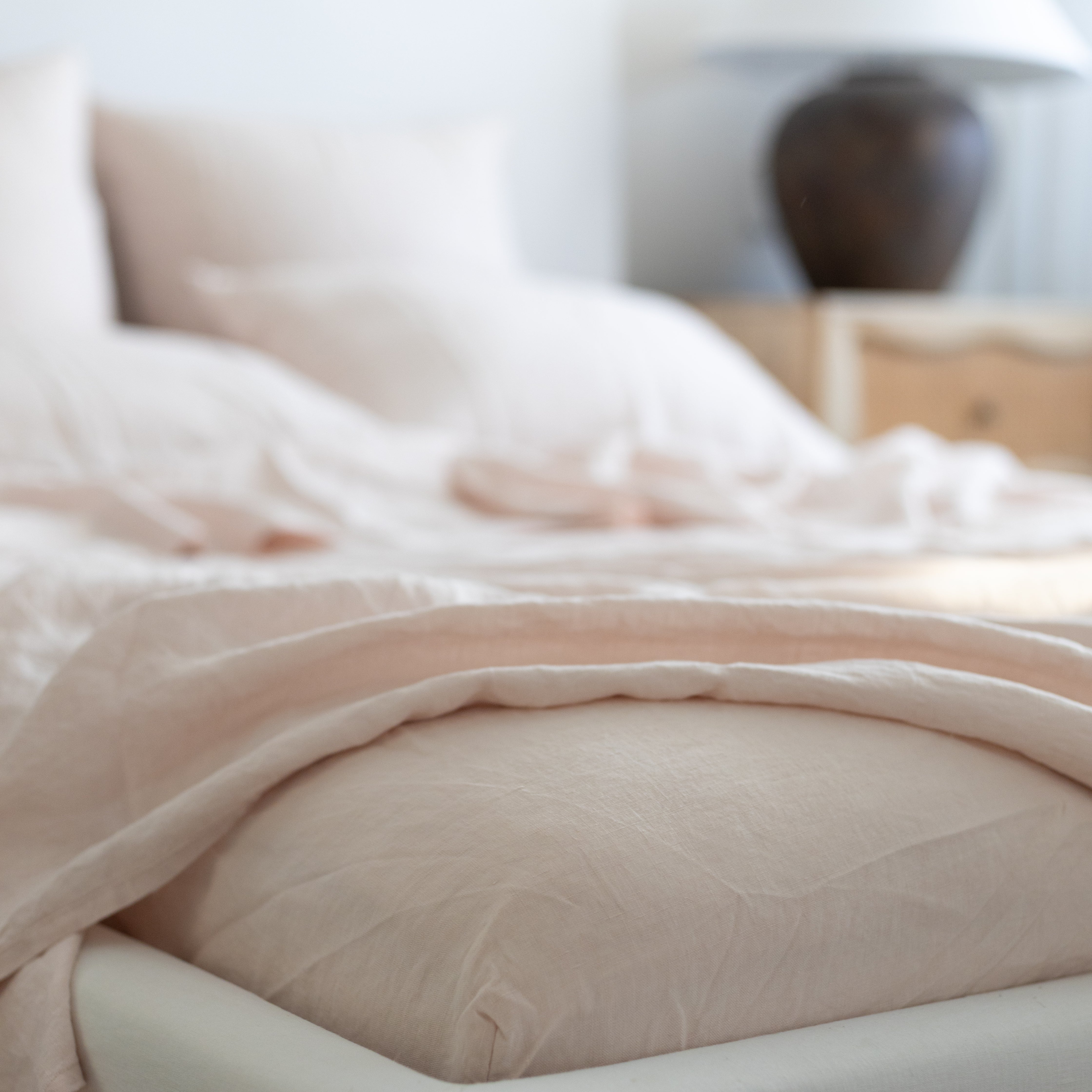 French Linen Flat Sheet in Marshmallow