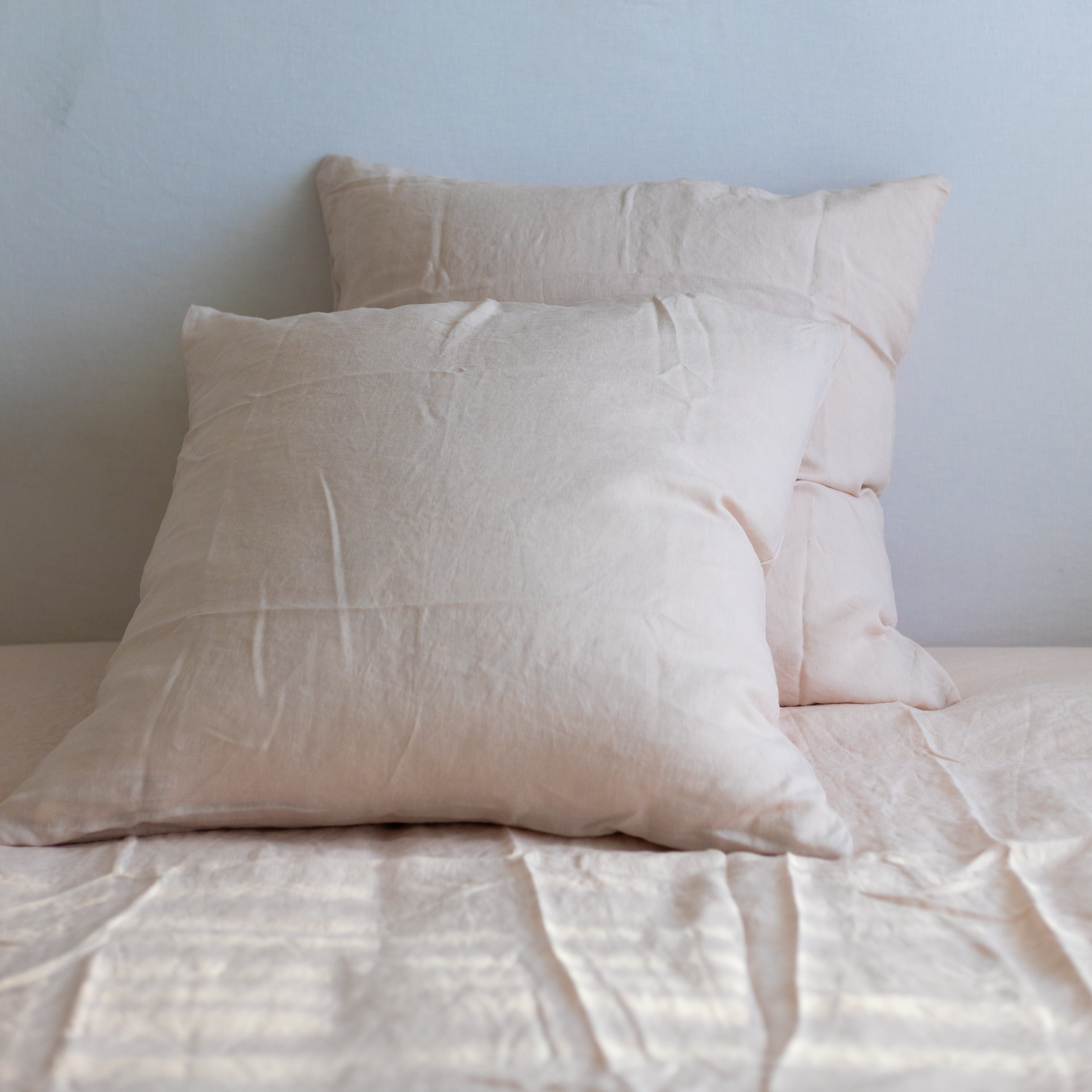 French Linen European Pillowcase Pair in Marshmallow