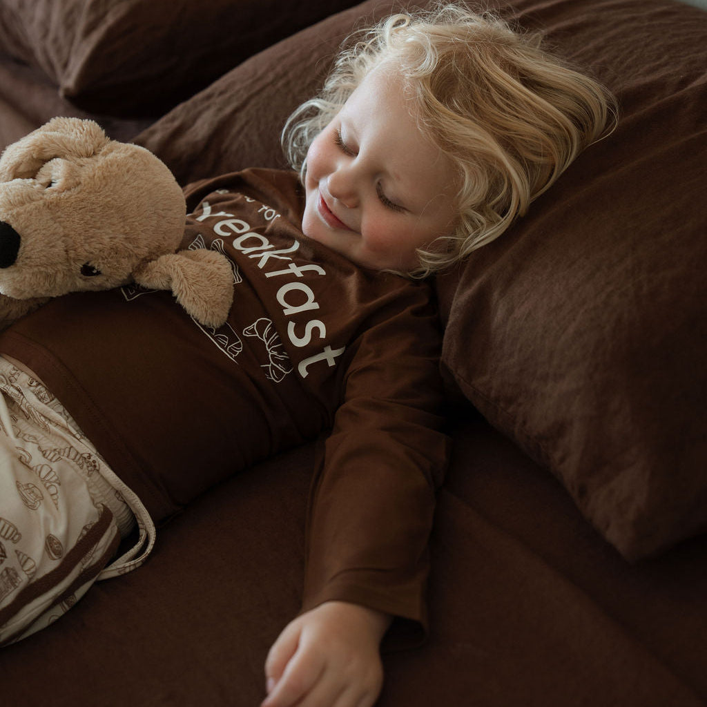 Breakfast Club Pyjamas - Kids Chocolate Long Sleeve Top