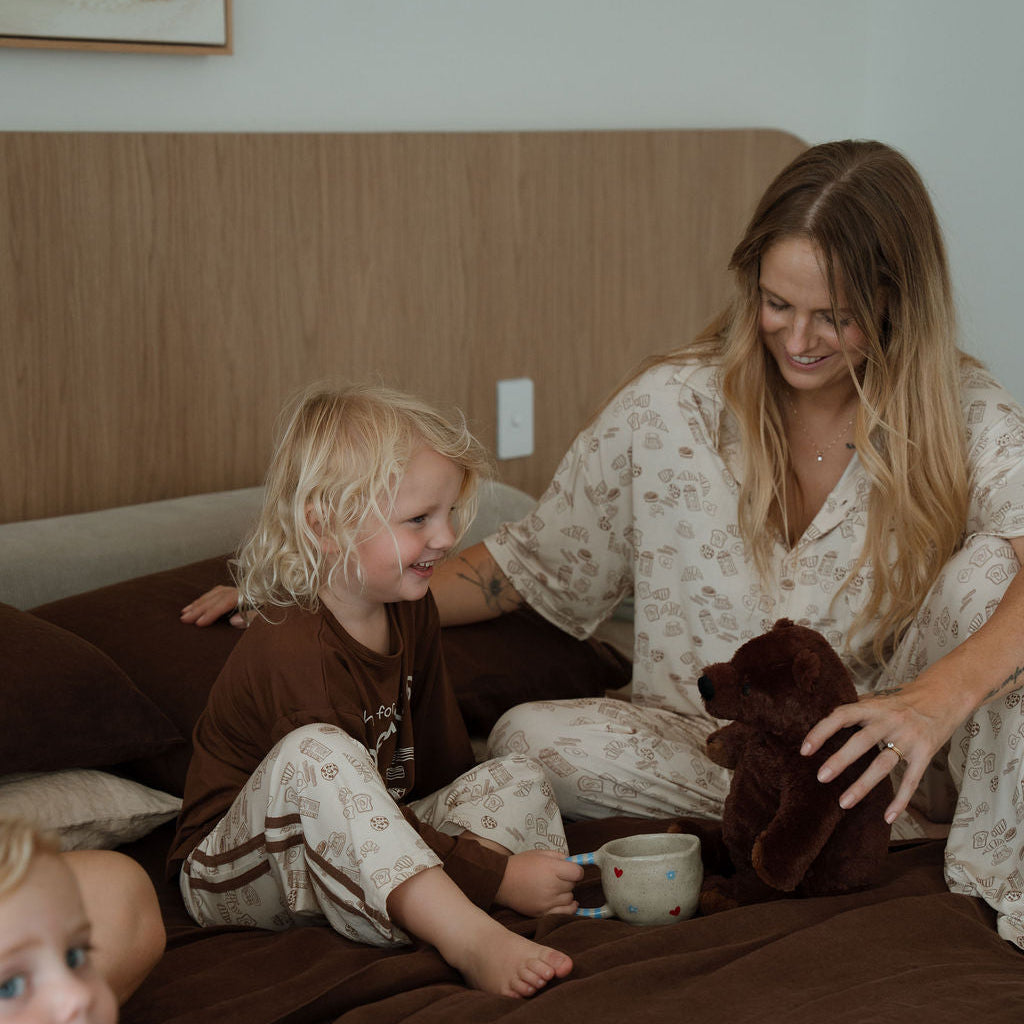 Breakfast Club Pyjamas - Kids Chocolate Long Sleeve Top