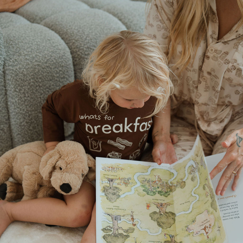 Breakfast Club Pyjamas - Kids Chocolate Long Sleeve Top